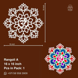 MDF Rangoli Board | Design A | Pack of 1 - Divinesansar