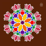 MDF Rangoli Board | Design S | Pack of 1 - Divinesansar