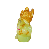 Glow-in-the-Dark Ganesh Murti - 6cm x 3.5cm | Divine Radiance Statue - Divinesansar