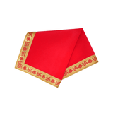 Red Velvet Pooja Aasan Cloth (Set of 2) - Divinesansar