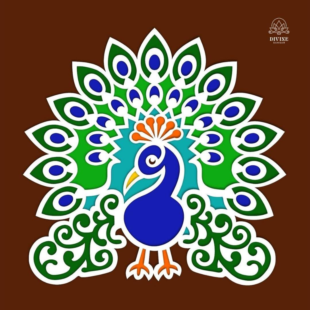 MDF Rangoli Board | Design C | Pack of 1 - Divinesansar