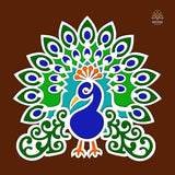 MDF Rangoli Board | Design C | Pack of 1 - Divinesansar