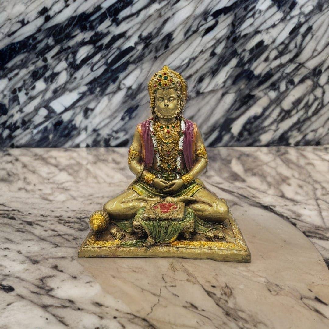 Hanuman Statue Golden - Divinesansar
