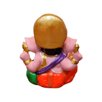 Resin Ganesha Murti Idol Statue Sculpture - 9cm Bodycolour with Multicolour Decoration | Divine Home Decor - Divinesansar