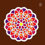 MDF Rangoli Board | Design D | Pack of 1 - Divinesansar