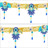 Blue & Gold Handcrafted Bandhanwar 1M