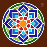 MDF Rangoli Board | Design H | Pack of 1 - Divinesansar