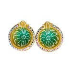 Colourful Clay Diyas for Diwali | Set of 2 - Divinesansar