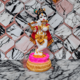 Resin Krishna Kishan Murti Idol Statue Sculpture - 15cm Multicolour | Spiritual Decor - Divinesansar