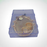 Peacock Theme Oval Haldi Kumkum Holder with Minakari - Divinesansar