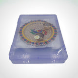 Haldi Kumkum Acrylic Holder Peacock Theme round with Minakari - Divinesansar