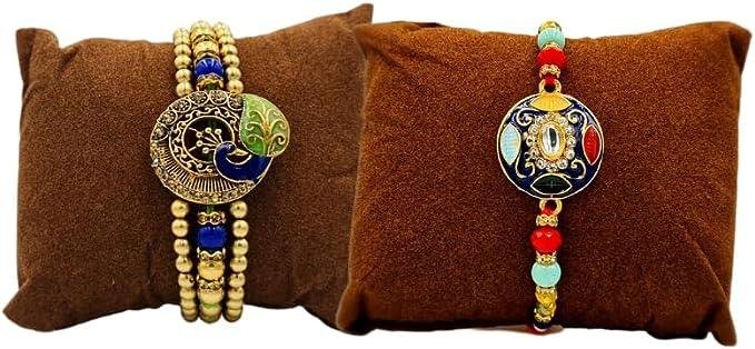 Handmade Designer Rakhi Combo 1 (Set of 2) - Divinesansar