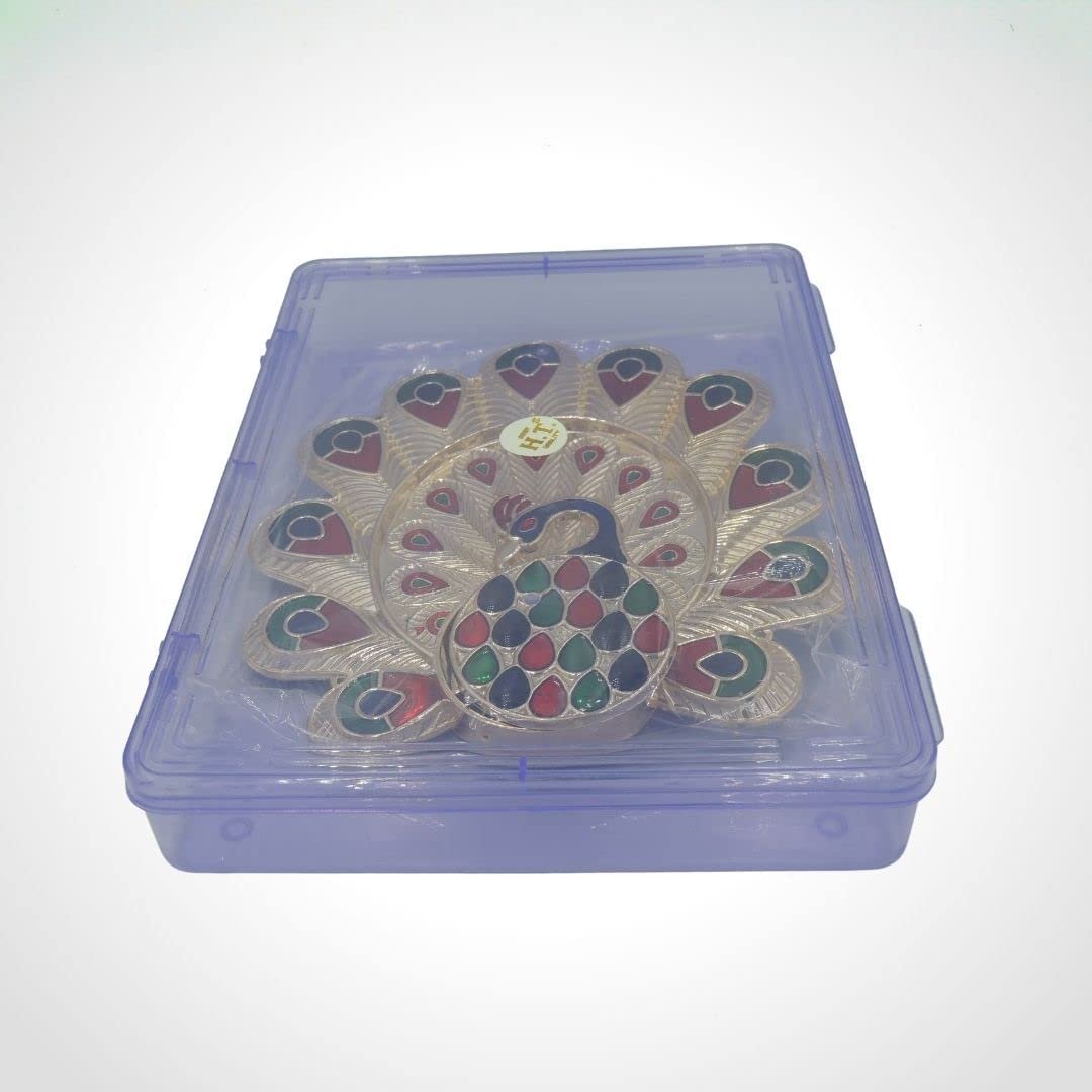 Haldi Kumkum Holder Peacock Shape - Divinesansar