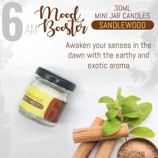 Mood Booster Mini Jar Candles (set of 6) - Divinesansar