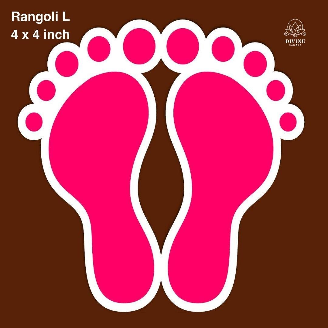 MDF Rangoli Board | Design L | 4″ x 4″ | Set of 4 - Divinesansar