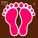 MDF Rangoli Board | Design L | 4″ x 4″ | Set of 4 - Divinesansar