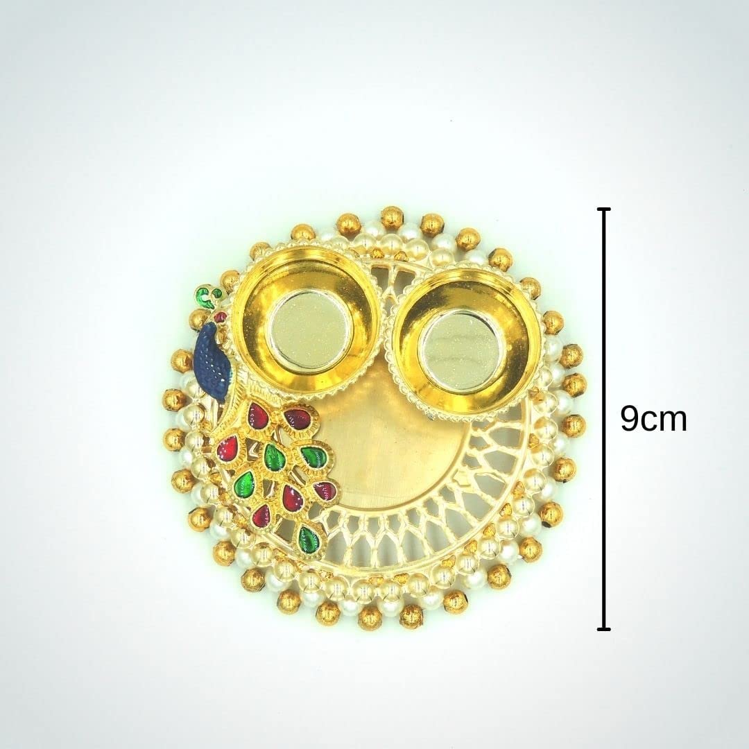 Haldi Kumkum Holder Peacock theme - Divinesansar