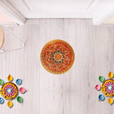 Rangoli Golden Sticker | Desgin S6 | 10 inch - Divinesansar