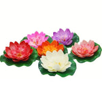 Floating Lotus Flower with Lily Pads | Set of 6 - Divinesansar