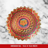 Rangoli Golden Sticker | Desgin S2|19.5 inch - Divinesansar