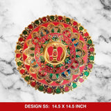 Rangoli Golden Sticker | Desgin S5|14.5 inch - Divinesansar