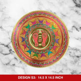 Rangoli Golden Sticker | Desgin S3| 14.5 inch - Divinesansar