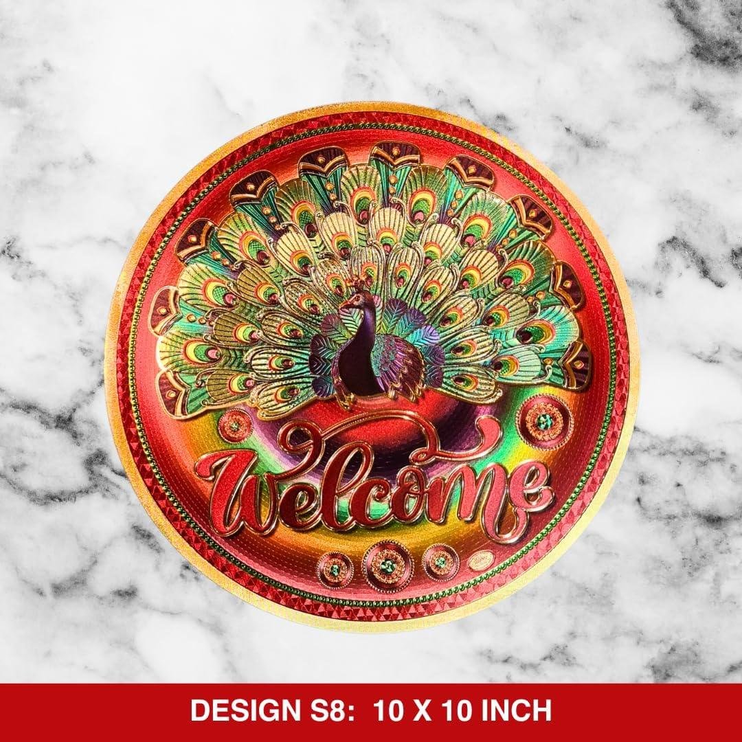 Rangoli Golden Sticker | Desgin S8 | 10 inch - Divinesansar