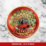 Rangoli Golden Sticker | Desgin S8 | 10 inch - Divinesansar
