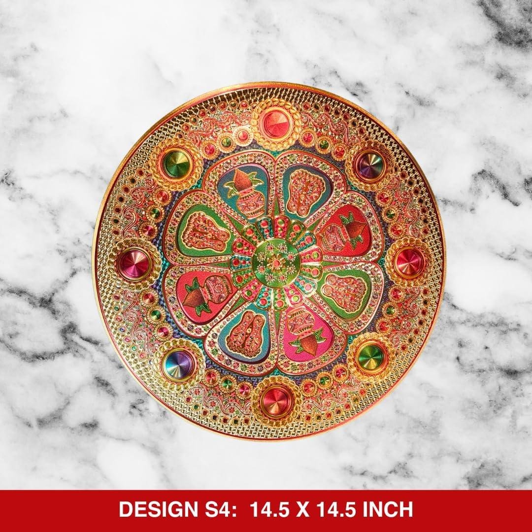 Rangoli Golden Sticker | Desgin S4 | 14.5 inch - Divinesansar