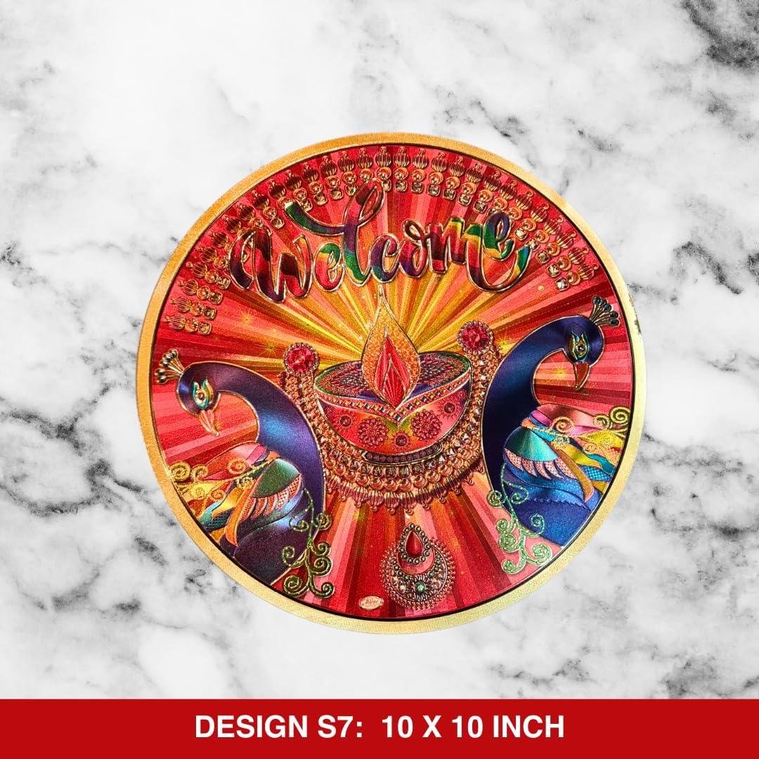 Rangoli Golden Sticker | Desgin S7 | 10 inch - Divinesansar