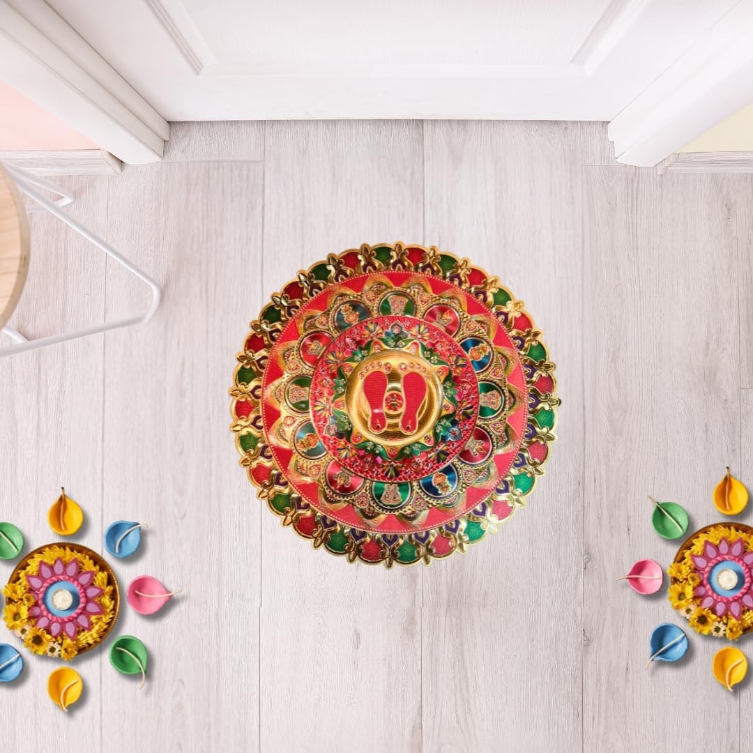 Rangoli Golden Sticker | Desgin S5|14.5 inch - Divinesansar