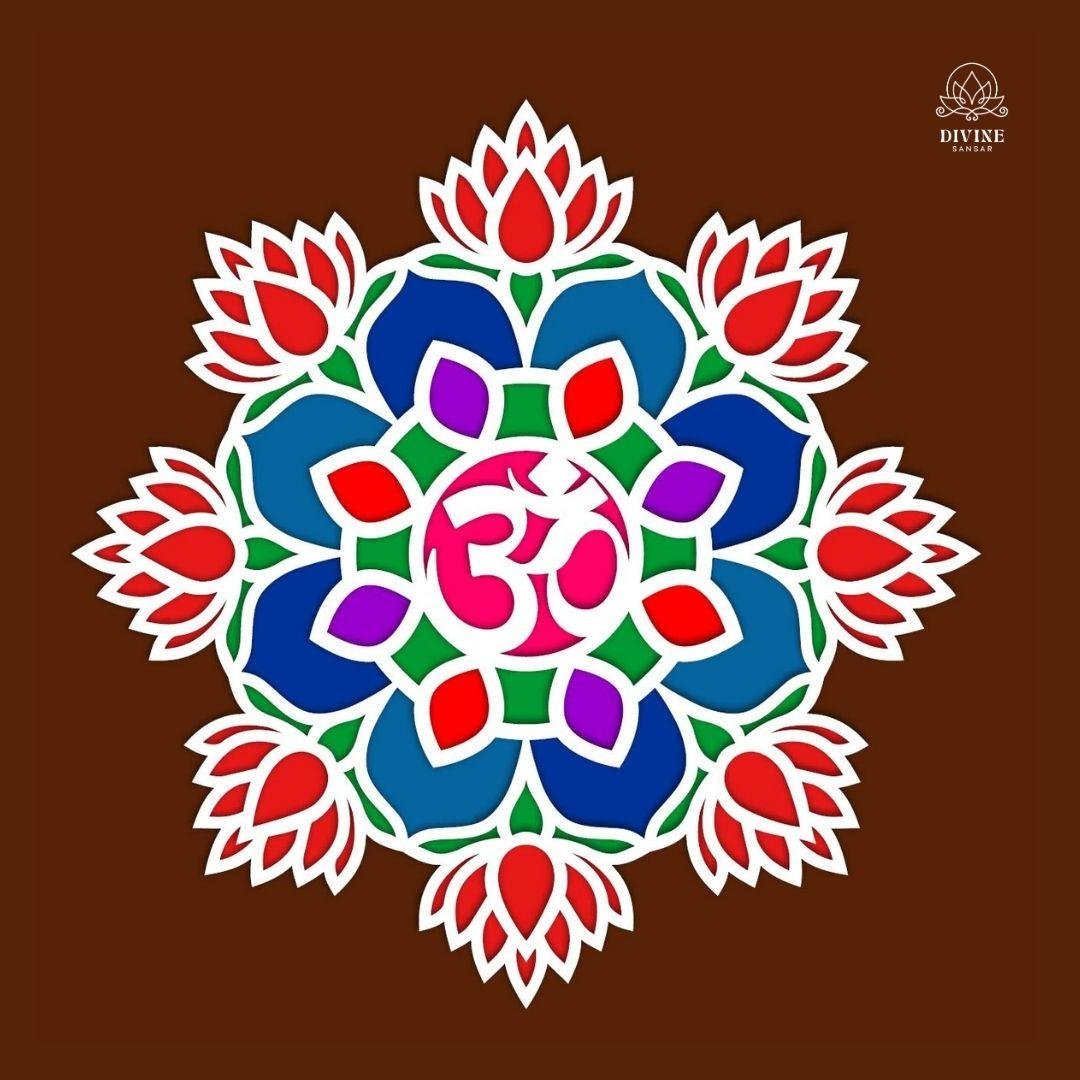 MDF Rangoli Board | Design A | Pack of 1 - Divinesansar