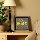 Divine Sansar Pyrite Stone Frame with Vastu Seven Running Horses & Sun