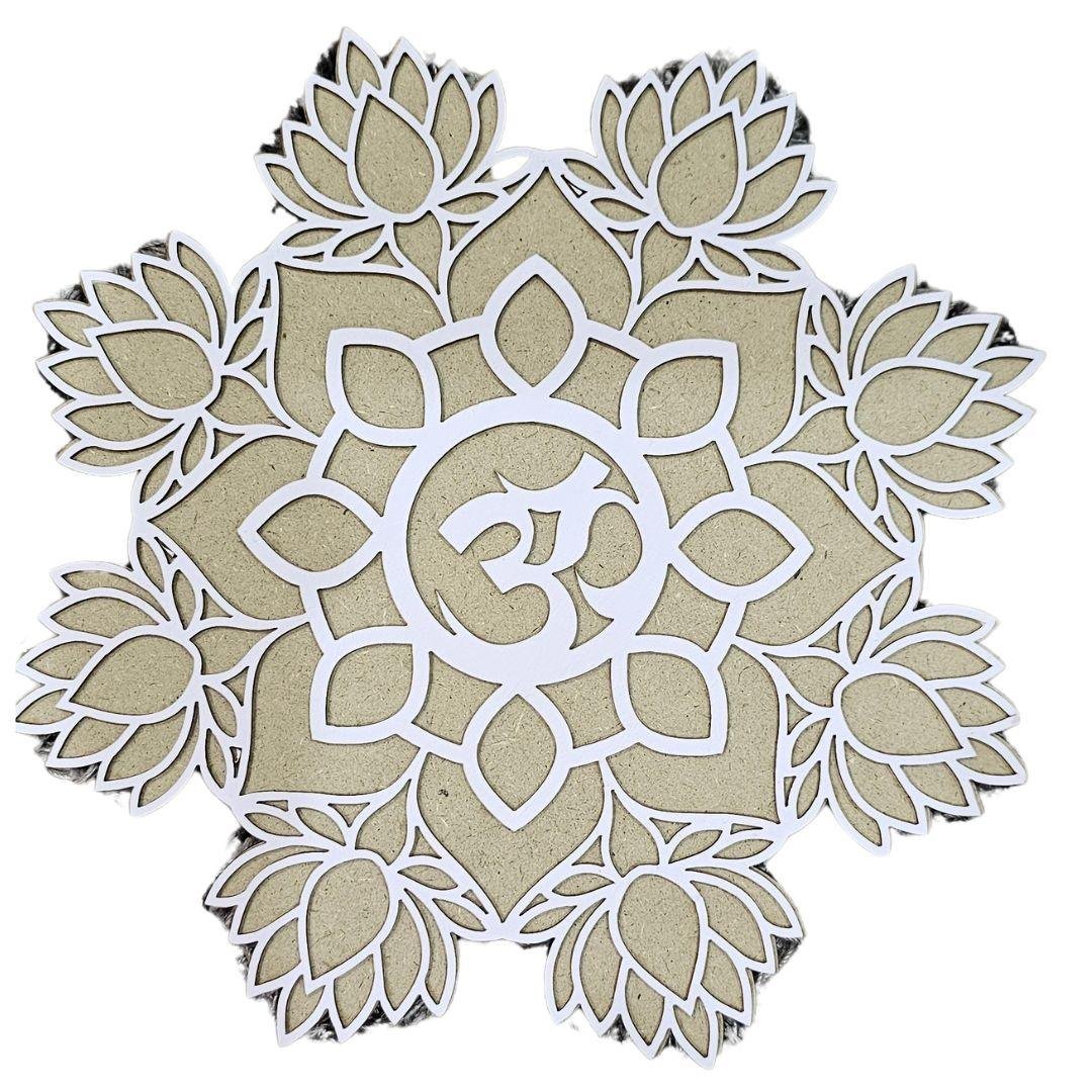 MDF Rangoli Board | Design A | Pack of 1 - Divinesansar