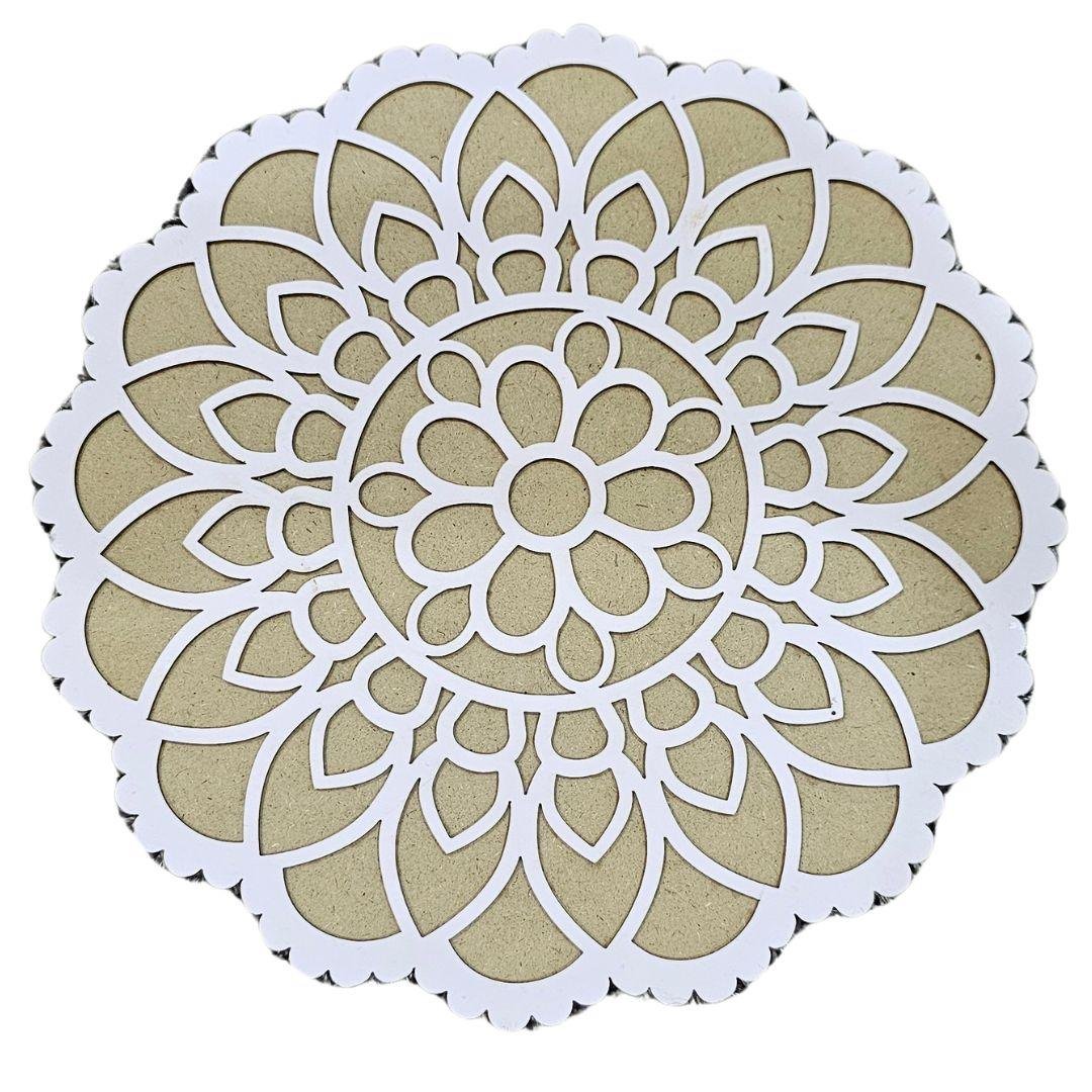 MDF Rangoli Board | Design D | Pack of 1 - Divinesansar