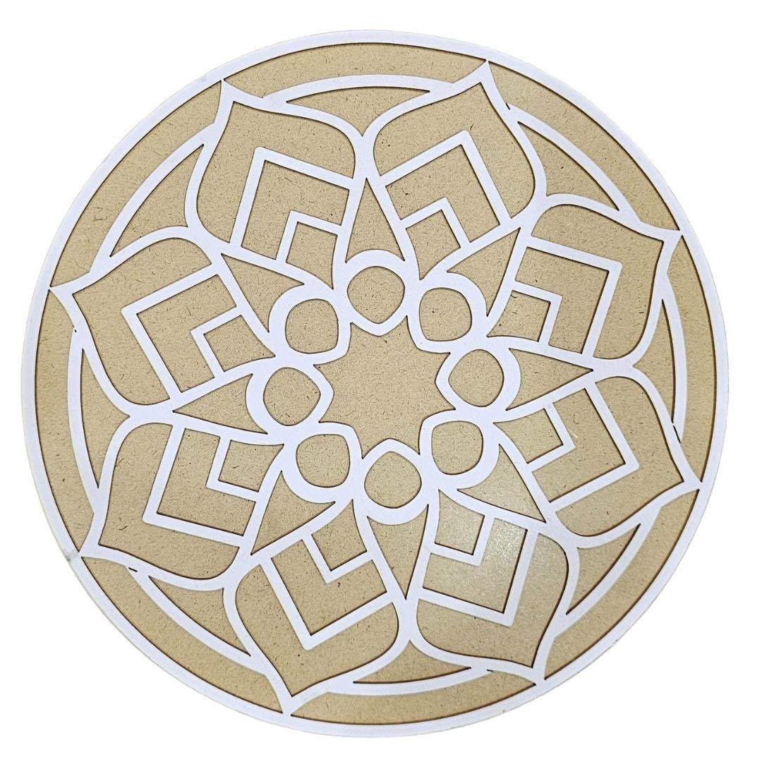 MDF Rangoli Board | Design H | Pack of 1 - Divinesansar