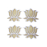 MDF Rangoli Board | Design J | 4″ x 4″ | Set of 4 - Divinesansar