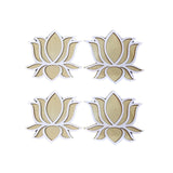 MDF Rangoli Board | Design J | 4″ x 4″ | Set of 4 - Divinesansar