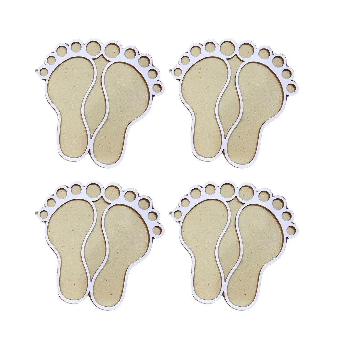 MDF Rangoli Board | Design L | 4″ x 4″ | Set of 4 - Divinesansar