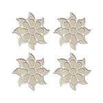 MDF Rangoli Board | Design M | 4″ x 4″ | Set of 4 - Divinesansar