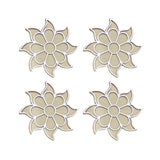 MDF Rangoli Board | Design M | 4″ x 4″ | Set of 4 - Divinesansar