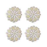 MDF Rangoli Board | Design N | 4″ x 4″ | Set of 4 - Divinesansar