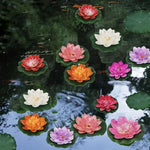 Floating Lotus Flower with Lily Pads | Set of 6 - Divinesansar