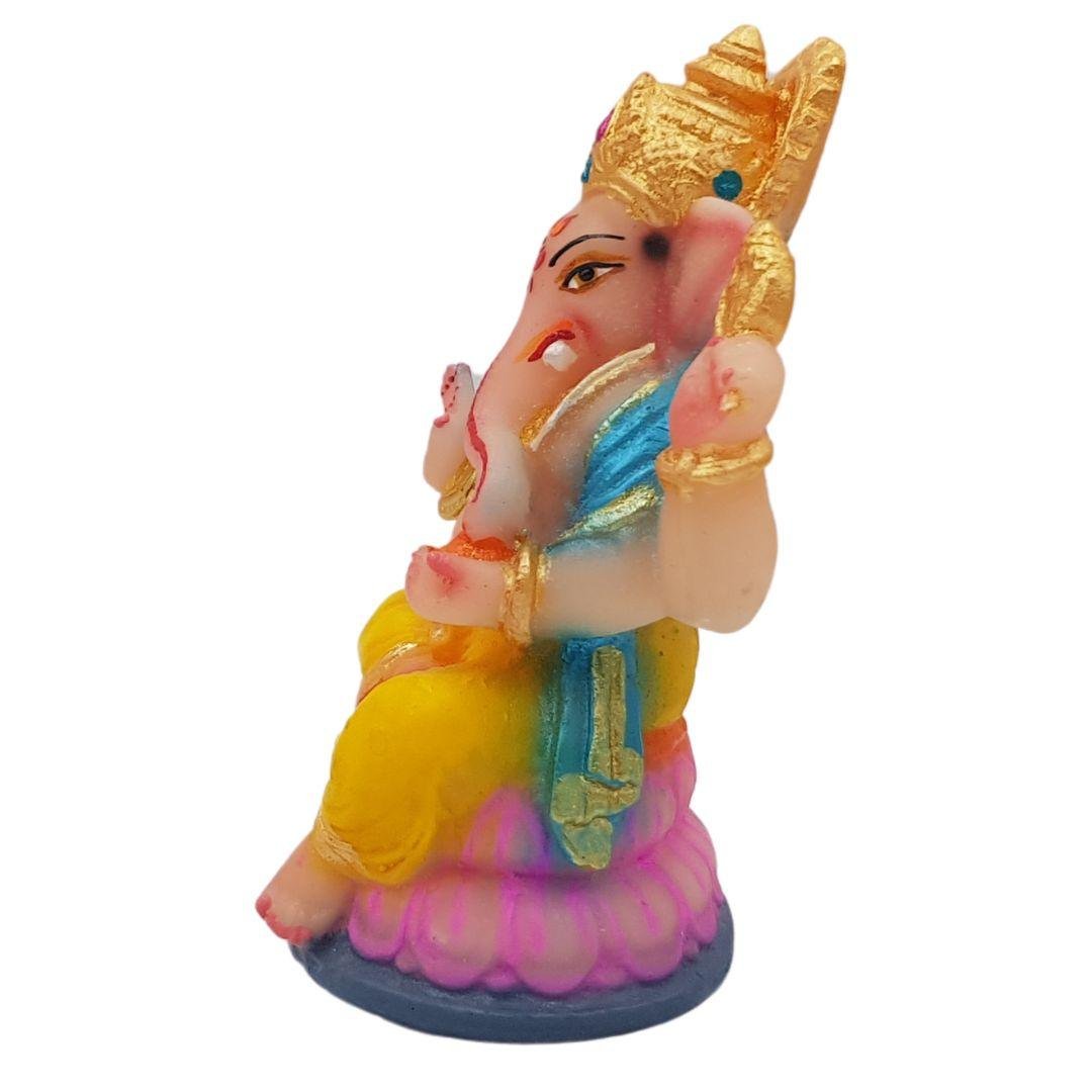 Divine Ganesha Statue | Multicolour | 4 Inches - Divinesansar
