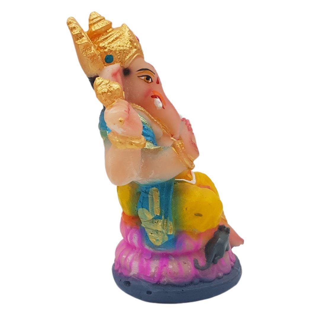 Divine Ganesha Statue | Multicolour | 4 Inches - Divinesansar