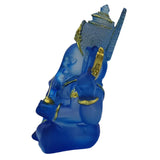 Divine Ganesha Statue | Transparent Blue | 4 Inches - Divinesansar