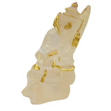 Divine Ganesha Statue | Transparent White | 4 Inches - Divinesansar