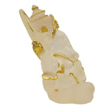 Divine Ganesha Statue | Transparent White | 4 Inches - Divinesansar