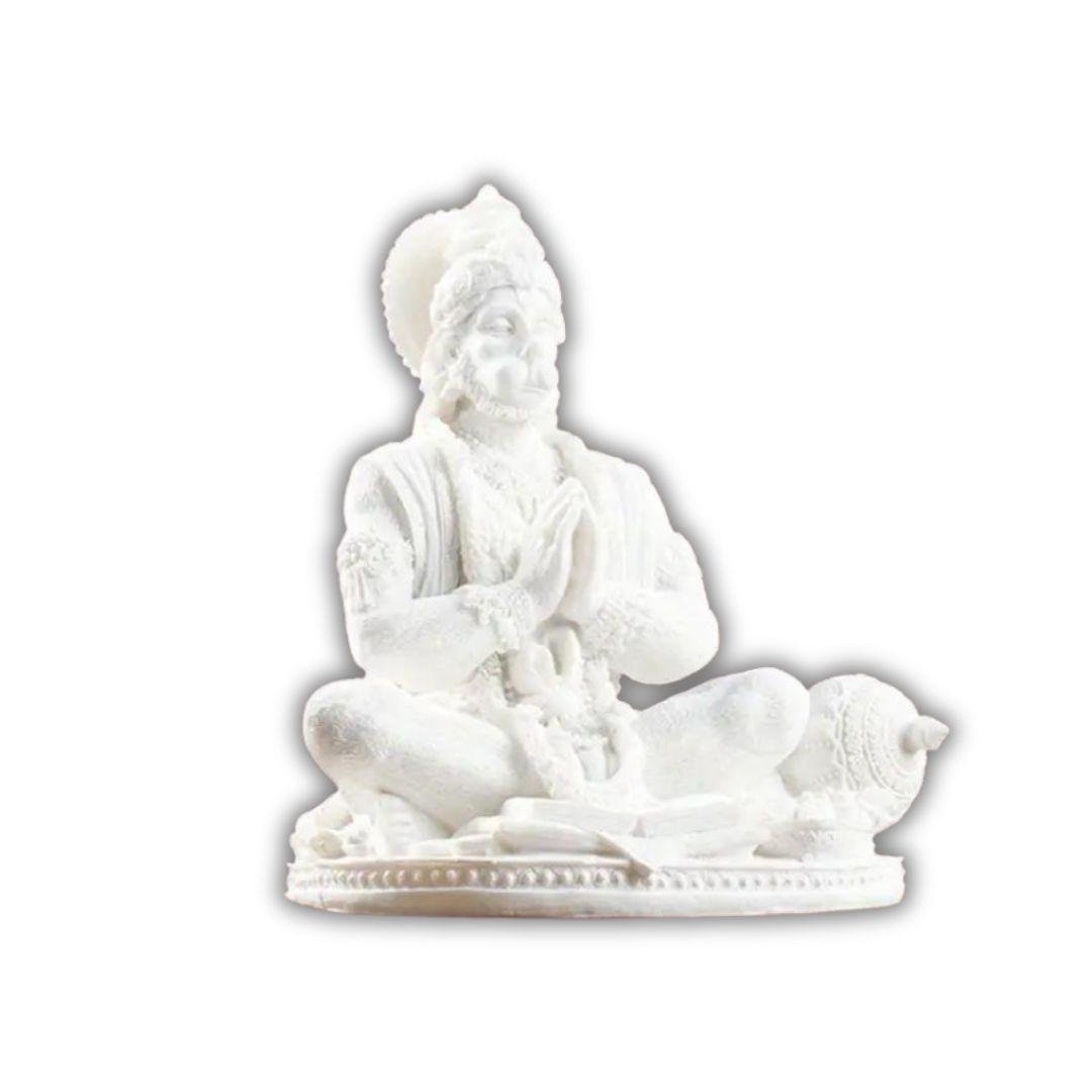 Hanuman Statue White - Divinesansar