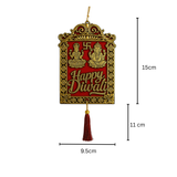 Happy Diwali Wall Hanging – Golden Acrylic